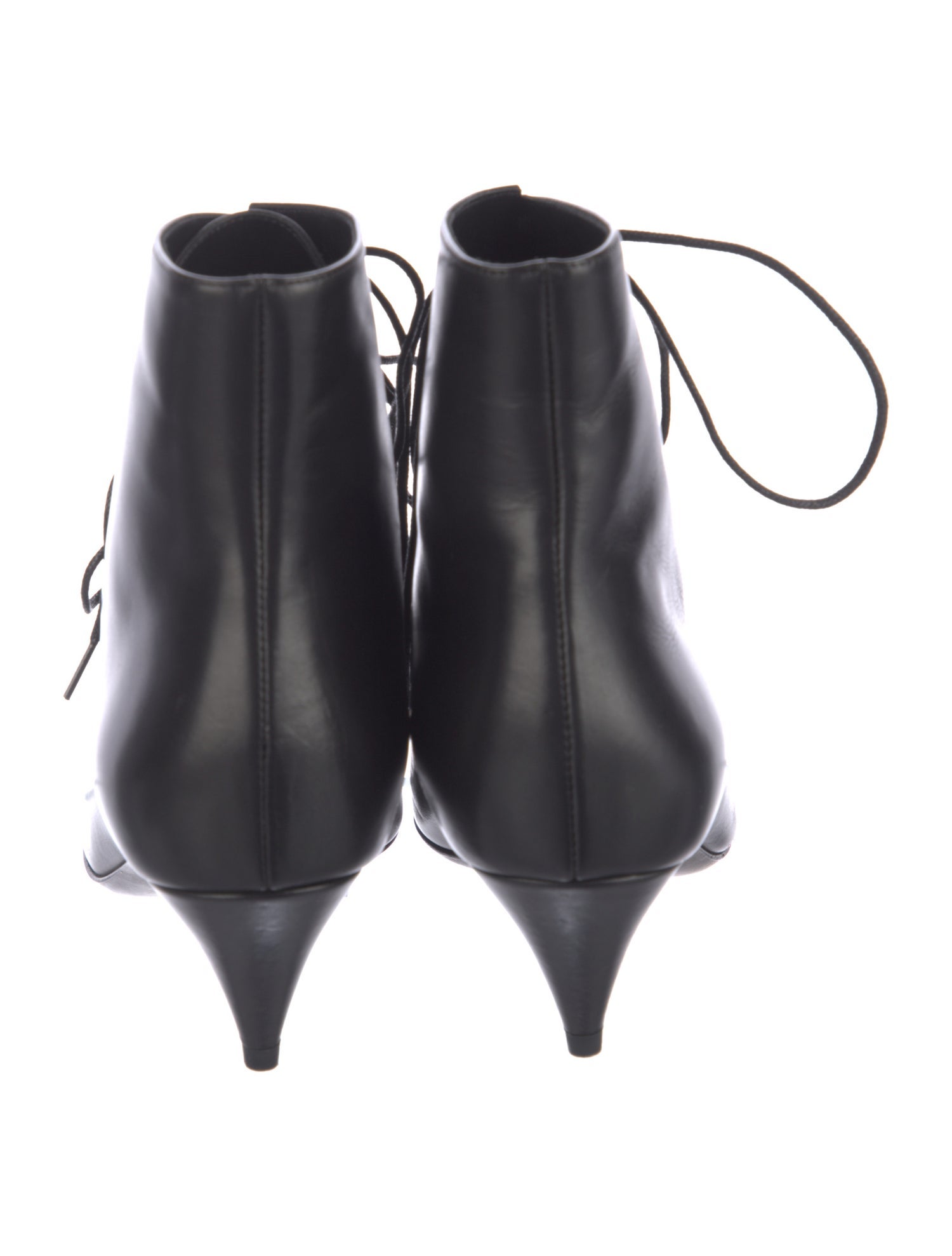 Saint Laurent Leather Lace-Up Boots